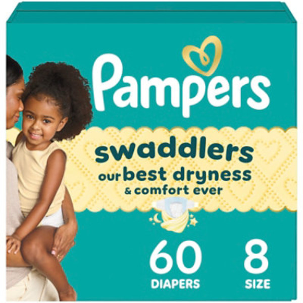 Pampers Swaddlers Diapers, Size S8
