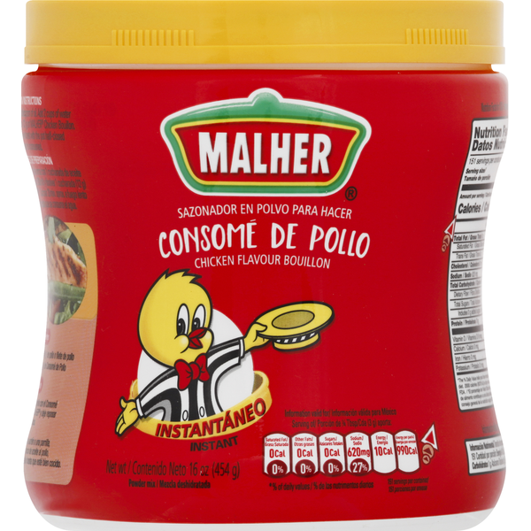 Malher Powder Mix, Chicken Flavor Bouillon, Instant