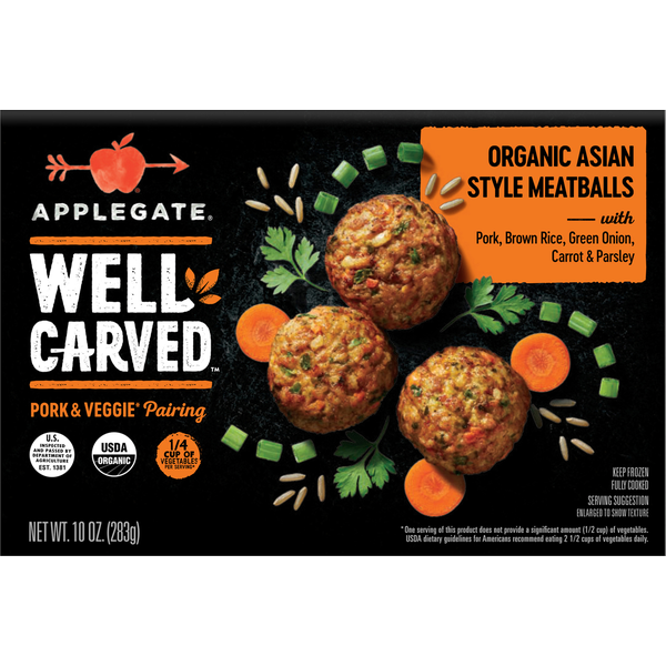 Applegate Meatballs, Organic, Asian Style Same-Day Delivery or