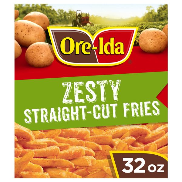 Ore-Ida Zesty Straight Seasoned French Fries Fried Food Snacks