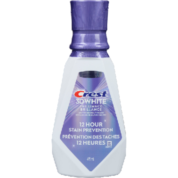 Crest 3D White Brilliance 12-Hour Stain Prevention Mouthwash Same-Day ...