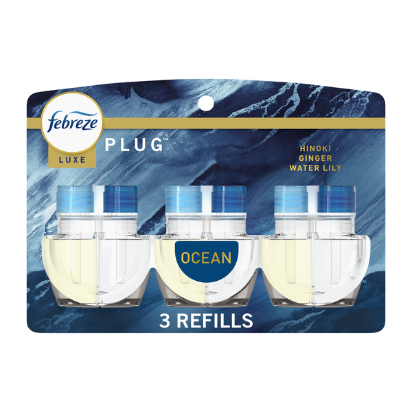 Febreze Fade Defy 0.87 Oz. Ocean Scented Oil Plug-in Automatic Air Freshener Refill (3-count)