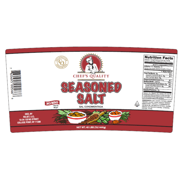 Chef's Quality - Seasoned Salt - 40 lb Jar
