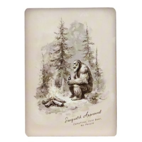 Red Shed 6.91 in. Bigfoot Deep Wood Block Wall Art