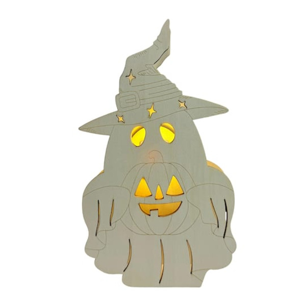 Make Market Witchy Ghost DIY LED Wood Decor