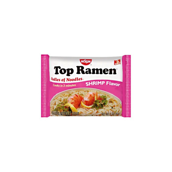 Nissin Top Ramen Noodles - Shrimp Flavor - 24/3 oz Packet