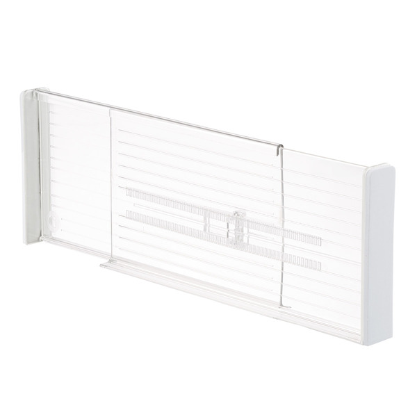 iDesign Linus Expandable Deep Drawer Divider Clear - 13-20" x 1-1/4" x 6"