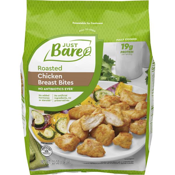 Just Bare Fully Cooked Roasted Chicken Breast Bites