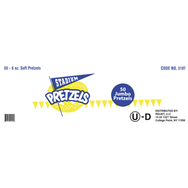 Frozen Stadium Pretzels - Jumbo Pretzels - 50/6 oz
