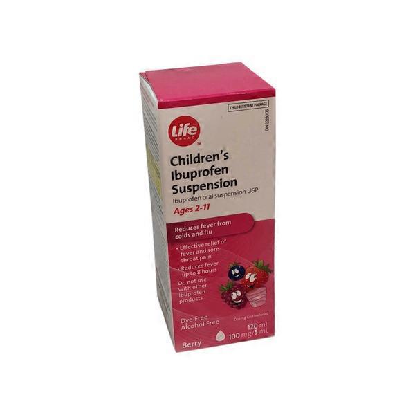 Life Brand Children Ibuprofen Suspension Fever Cold & Flu (120 ml