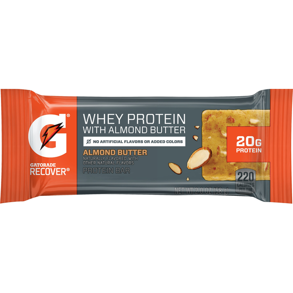 Gatorade Lower Sugar Almond Butter Flavored Whey Protein Bar (2 oz) Instacart