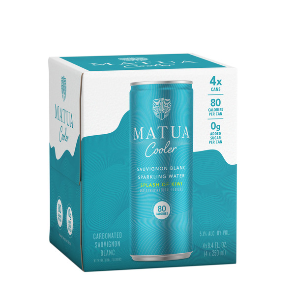 Matua Cooler Sauvignon Blanc Sparkling Water 4 Pack 250ml Same-Day