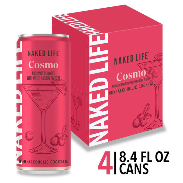 Naked Life Cosmo Cosmo Non-Alcoholic Cocktail 4 Pack Same-Day