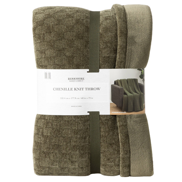 Berkshire Chenille Throw, Assorted Colors