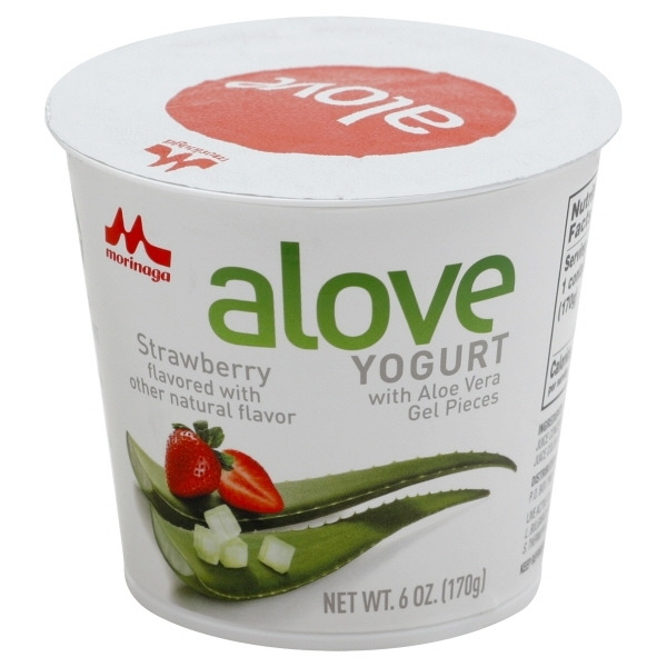 Morinaga Yogurt, Strawberry, with Aloe Vera Gel Pieces, Japanese