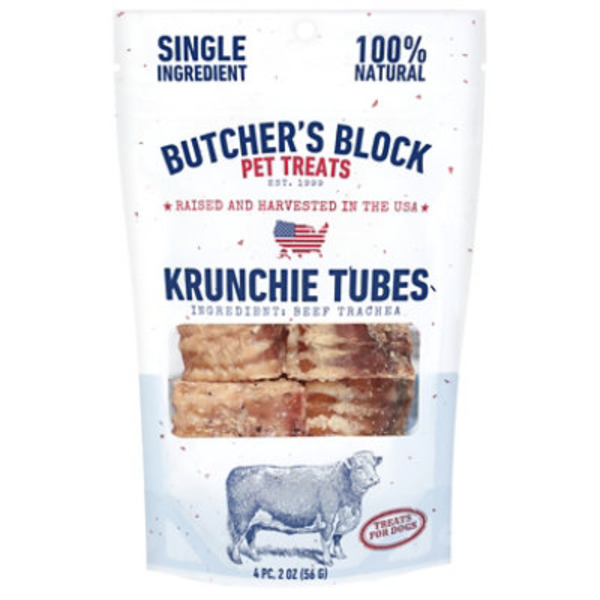 Butcher Shoppe Dog Treats, 100% Natural, 3 Inch Krunchie Tubes
