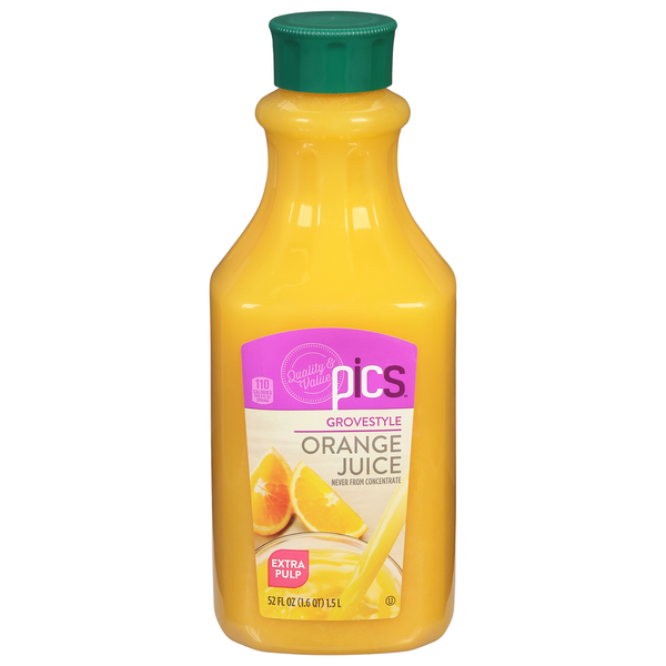 PICS Orange Juice, Grovestyle, Extra Pulp Same-Day Delivery or