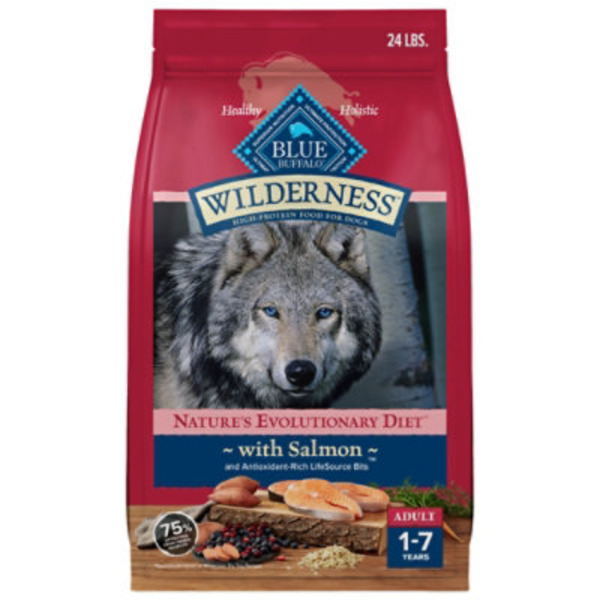 Blue Buffalo Wilderness High Protein Natural Adult Dry Dog Food plus Wholesome Grains, Salmon