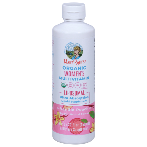 Mary Ruth's Organic Vanilla Peach Liposomal Womens Multivitamin Same-Day  Delivery or Pickup