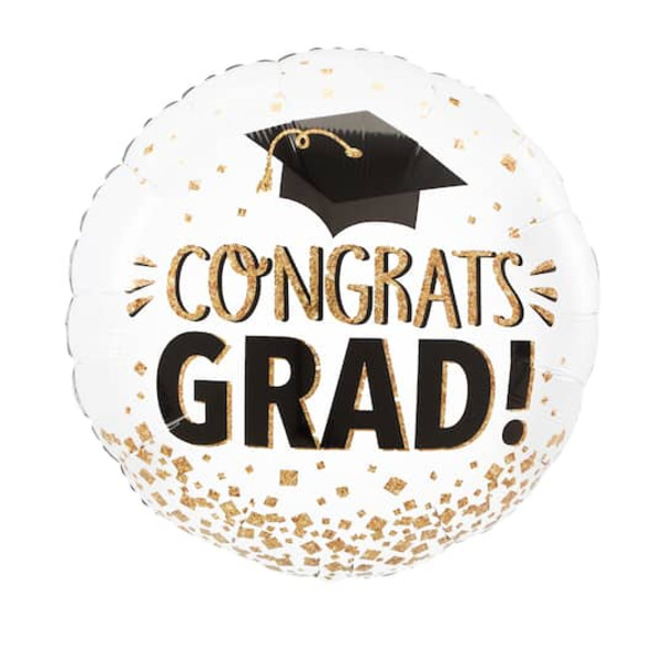 Anagram INFLATED 28" Congrats Grad Glitter Foil Balloon