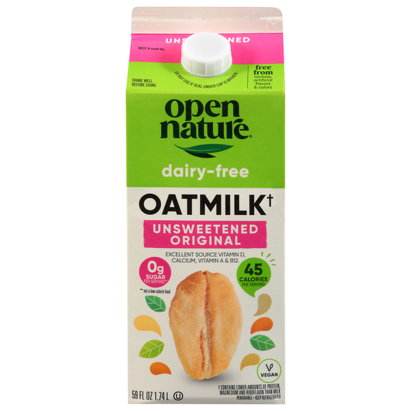 Open Nature Dairy-Free Unsweetened Original Oatmilk