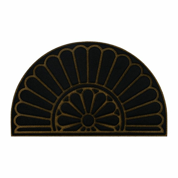 Sonoma Goods For Life Scallop Slice 18\" x 30\" Doormat, Black, 18X30