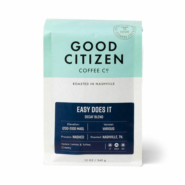 Good Citizen Coffee, Medium Roast, Easy Does It, Decaf Blend Same