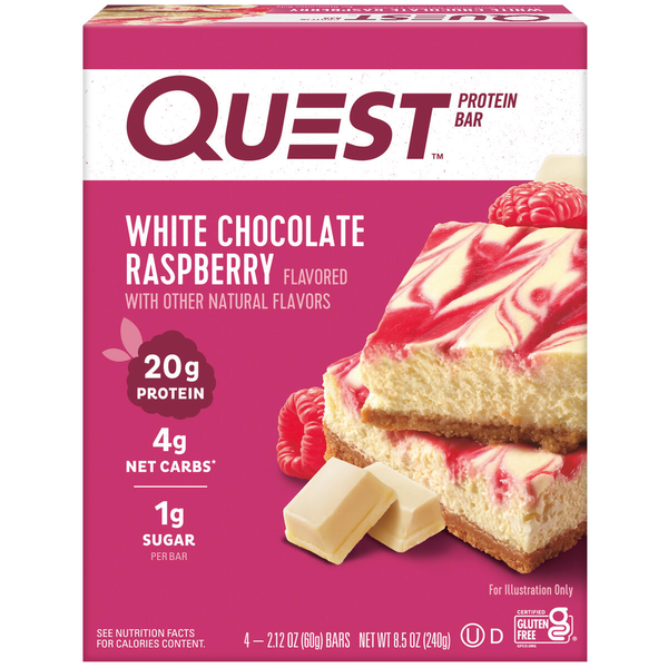 Quest Protein Bar, White Chocolate Raspberry Flavor