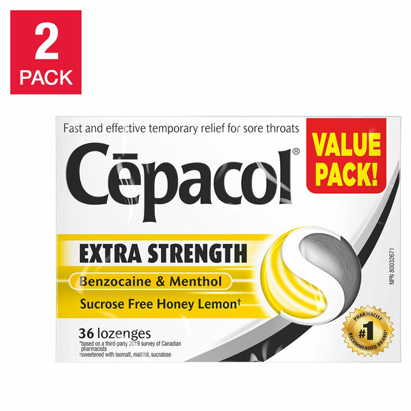 Cepacol Extra Strength Honey Lemon Lozenges 2 count