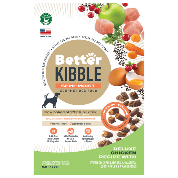 Better Dog Food, Deluxe Chicken Recipe, Gourmet, Semi-Moist