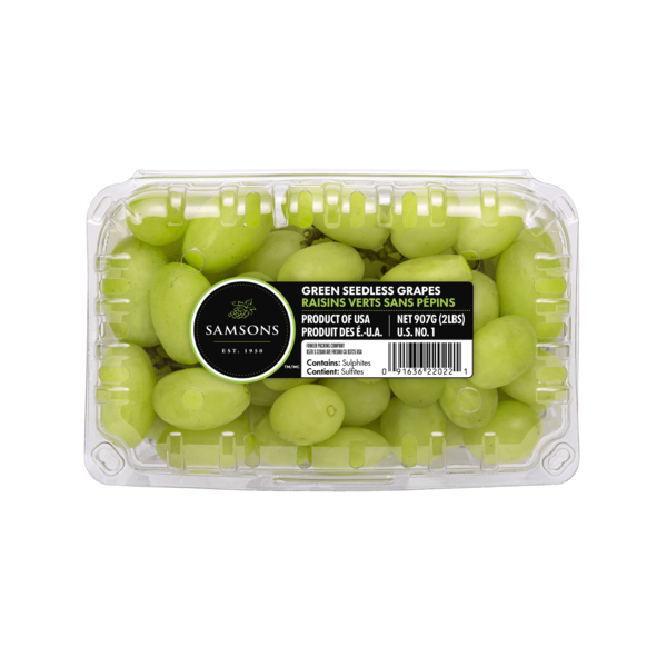 Samsons Green Seedless Grape 2lb Clamshell Same-Day Delivery or Pickup ...