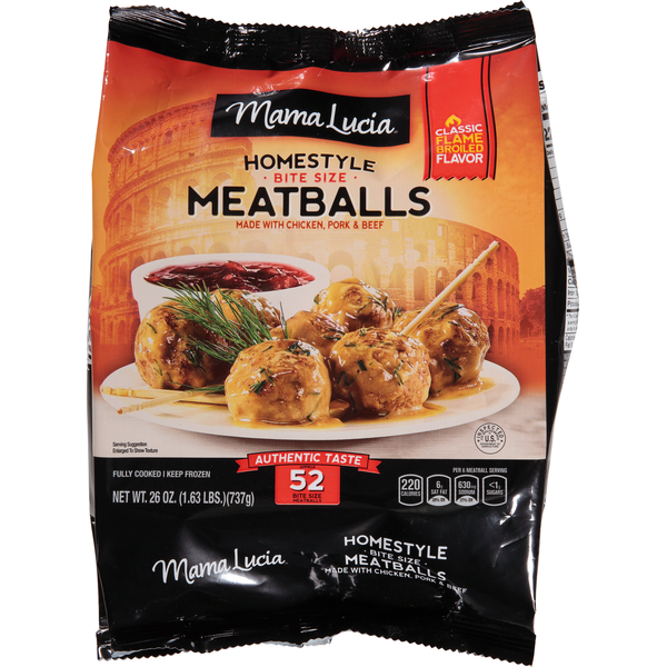 Mama Lucia Meatballs, Homestyle, Bite Size Same-Day Delivery or