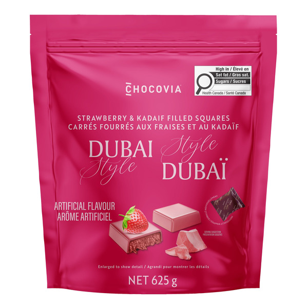 Chocovia Strawberry and Kadaif Dubai Style Filled Squares