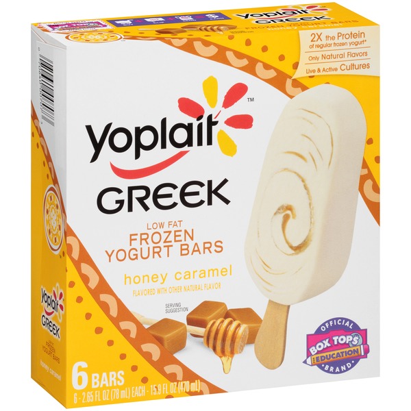 Yoplait Greek Honey Caramel Frozen Yogurt Bars (2.65 fl oz) Instacart