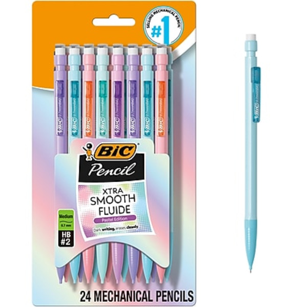 BIC Xtra Smooth Pastel Edition 0.7mm #2 Lead Mechanical Pencils