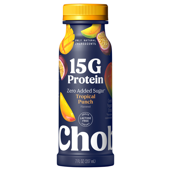 Chobani Zero Added Sugar Tropical Punch Flavored Greek Yogurt