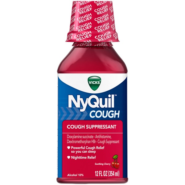 Vicks NyQuil Cough Liquid Soothing Cherry Cough Suppressant from Publix