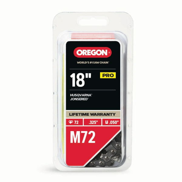Oregon M72 72 Link Replacement Chainsaw Chain For 18-in , 0.05-in Gauge , .325-in Pixel Pitch