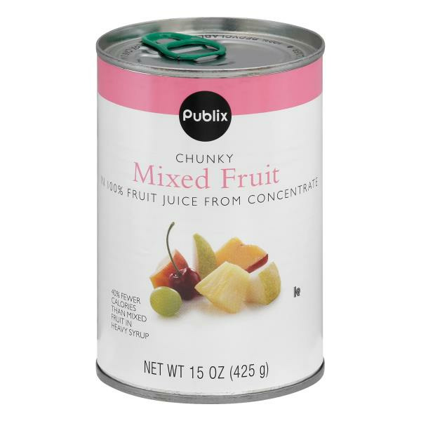 Publix Publix Publix Mixed Fruit, Lite Chunky, In 100 Natural Juice