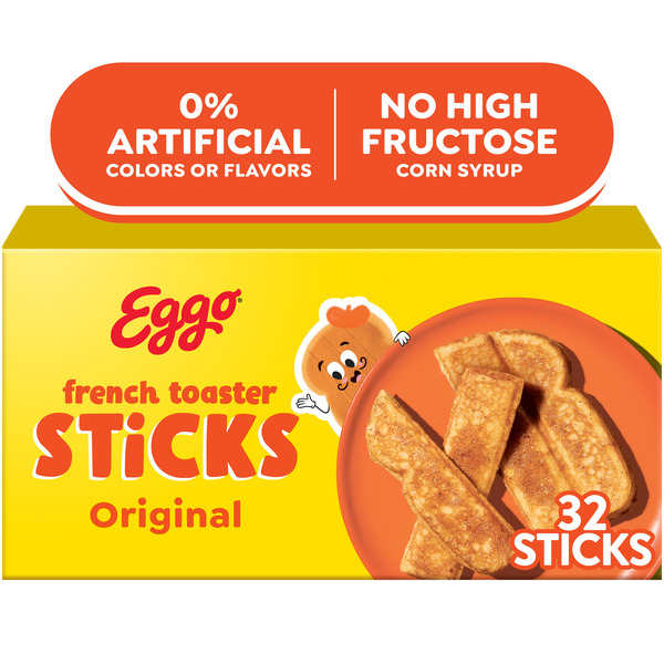 Eggo Original French Toaster Sticks, Frozen Breakfast, 32 Count