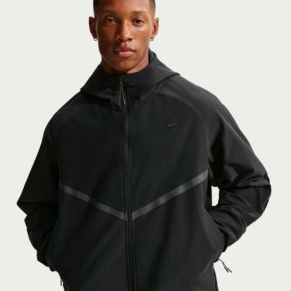 Nike Men's Tech Shori Knit Windrunner Full-Zip Jacket, L - Black