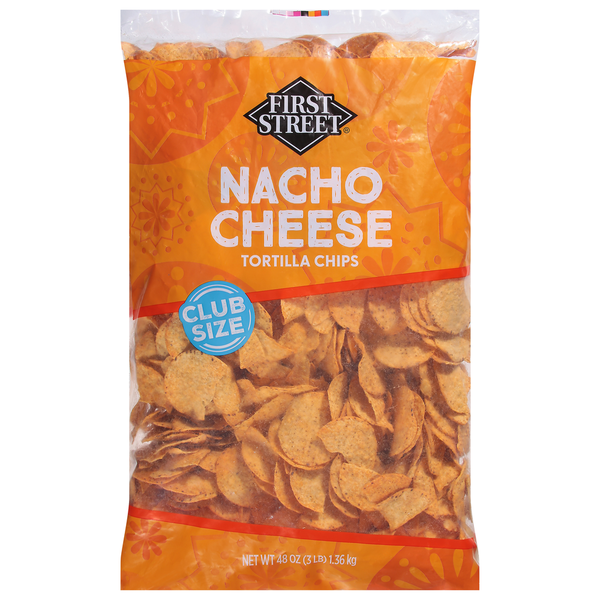 First Street Nacho Cheese Tortilla Chips, Club Size Same-Day