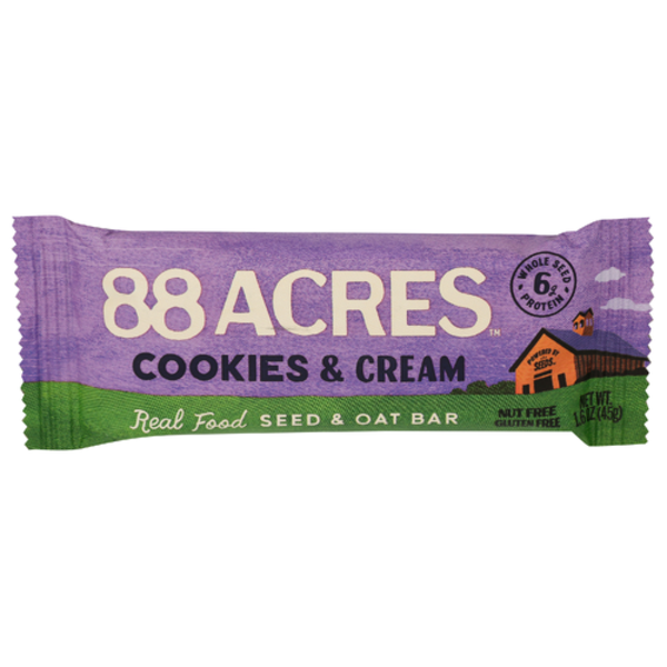 88 Acres The Seed Co. Cookies & Cream Seed + Oat Bar