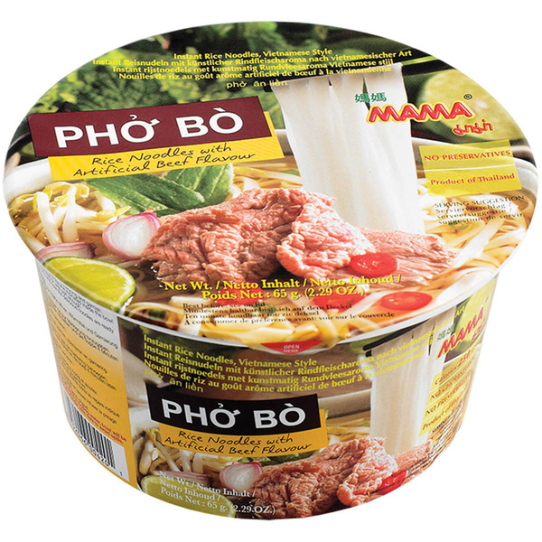 Mama Rice Noodles, Beef Flavor, Pho Bo