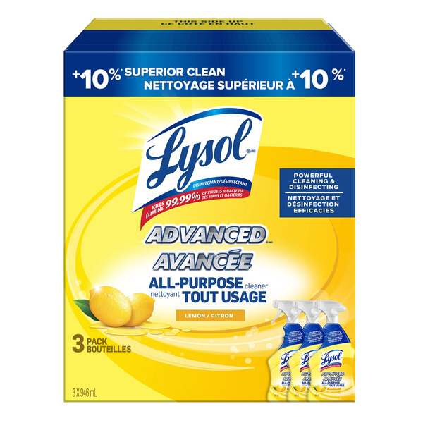 Lysol Advanced All Purpose Cleaner Trigger, Lemon Scent Same-Day ...