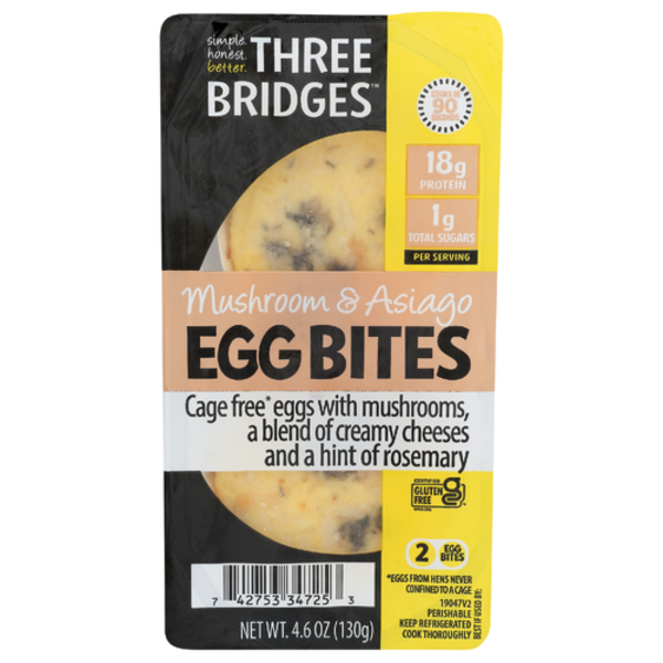 Three Bridges Cage Free Mushroom & Asiago Egg Bites