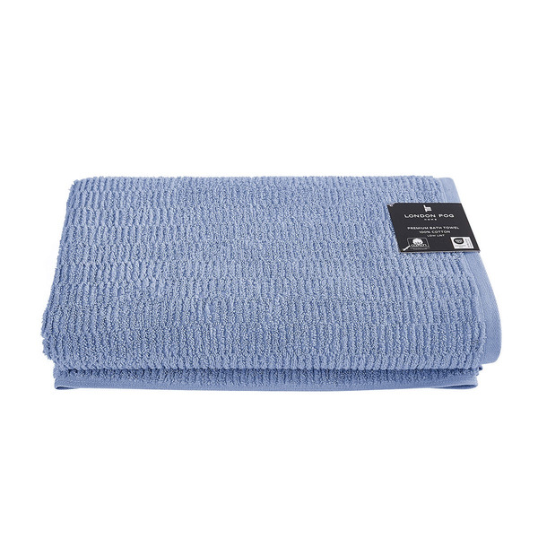 London Fog Textured Bath Towel - Blue
