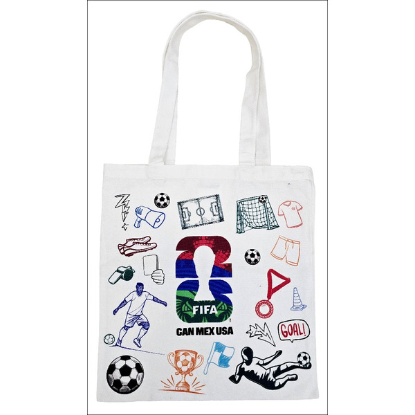 FIFA WORLD CUP 2026 Colored Cotton Canvas Tote Bag Same-Day