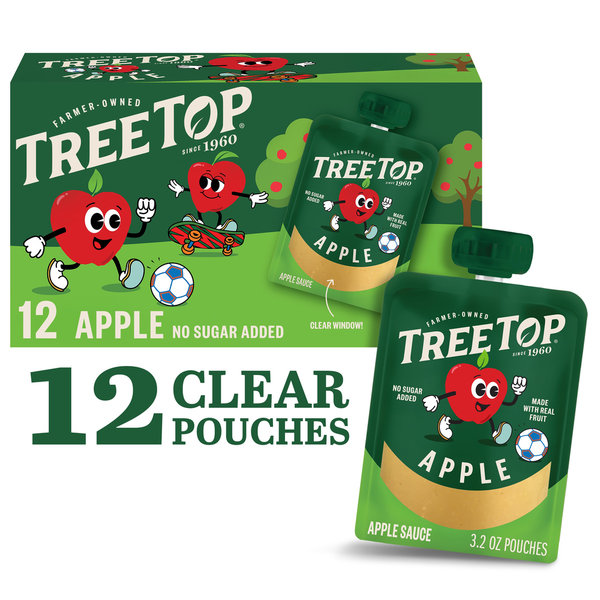 Tree Top Apple Sauce Pack, No Sugar Added, Pouches