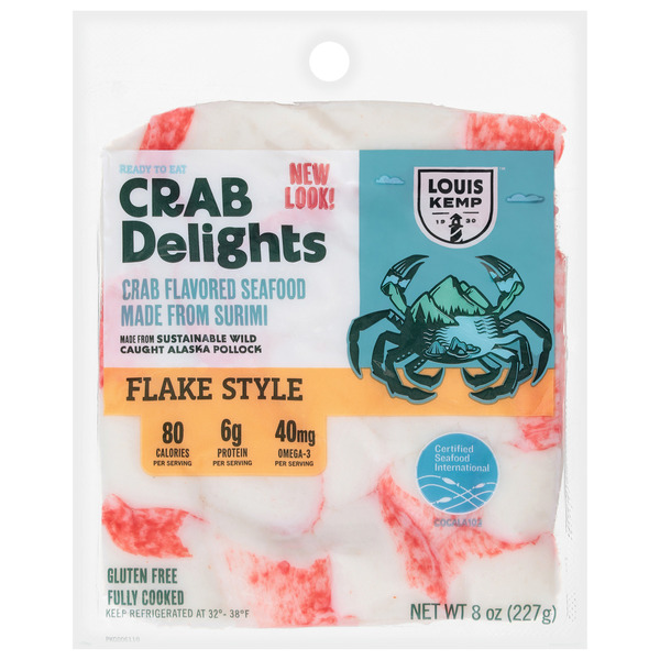 Louis Kemp Crab Delights Flake Style Crab Flavored Seafood Same